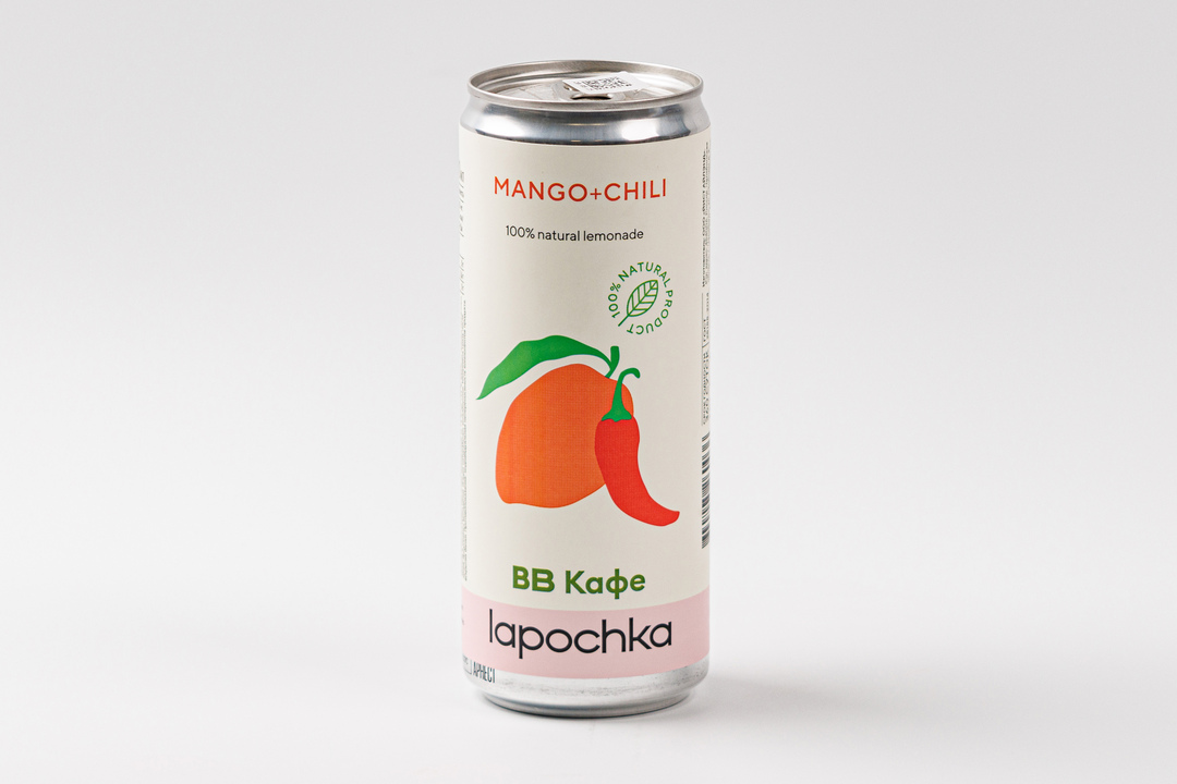 

Лимонад Lapochka Манго и Чили безалкогольный среднегазированный без сахара 330 мл