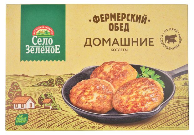 

Котлеты Село Зеленое Домашние свино-говяжьи 500 г