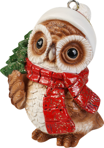 

Украшение елочное Homeclub Новогодняя совушка 7.4 см 1 шт в ассортименте