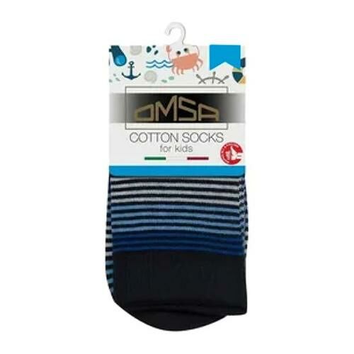 Носки детские Omsa For Kids 21P11 в полоску синие размер 31-34