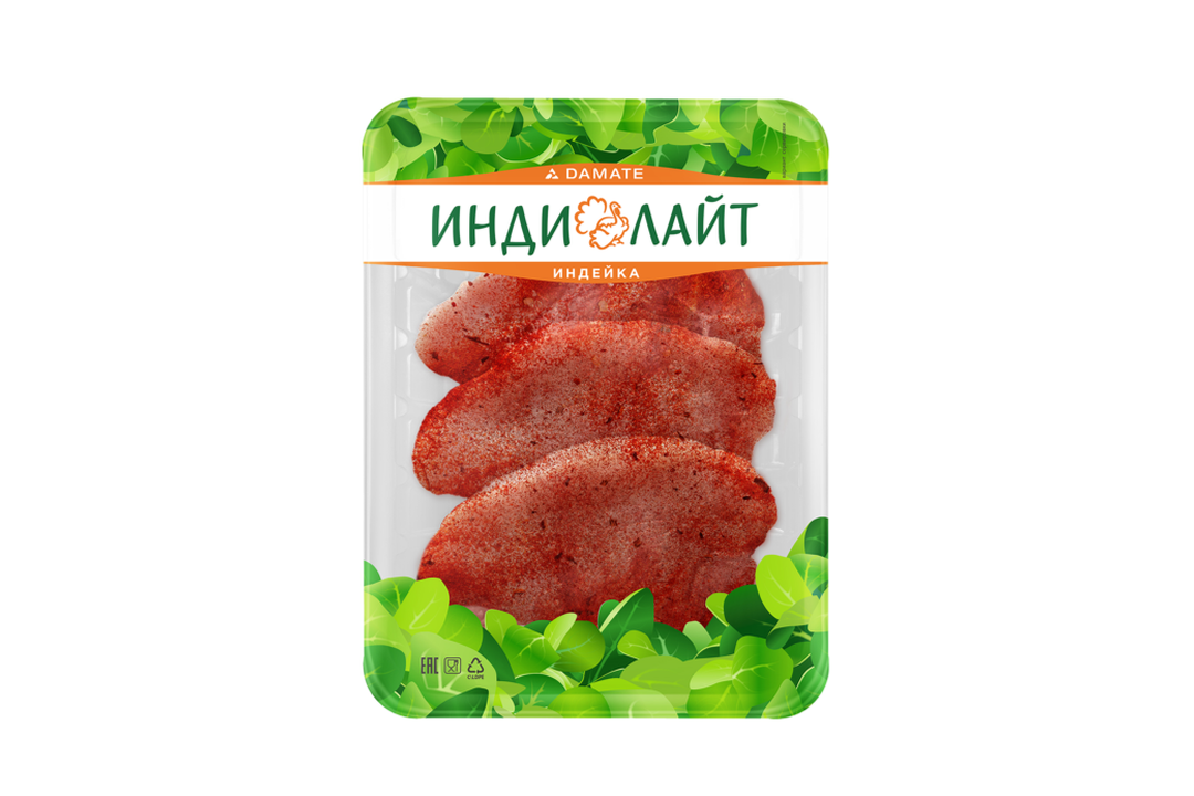 

Стейк-экспресс Индилайт из филе грудки индейки в пряных специях охлажденный 350 г