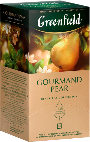 

Чай черный Greenfield Гербальная коллекция Gourmand Pear 25 пакетиков 37.5 г