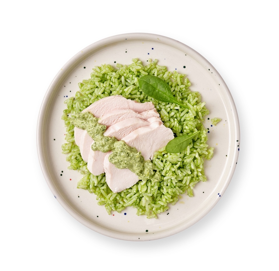 

Филе цыплёнка-бройлера Азбука life Pro с зелёным рисом и соусом карри 190 г