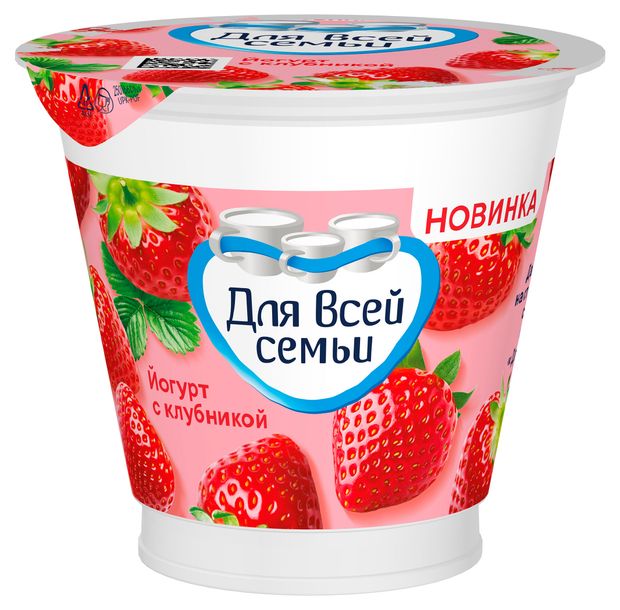 

Йогурт Для всей семьи Клубника 2% БЗМЖ 220 г