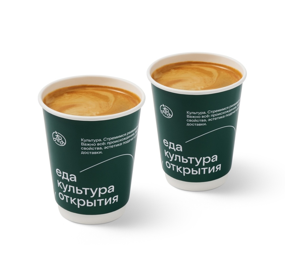 

Кофейная пара Азбука Вкуса Американо 400 мл 2 шт.