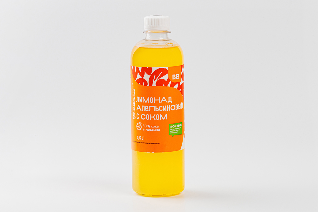 

Лимонад Апельсиновый с соком, 0,5 л