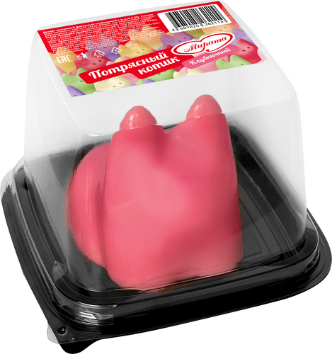 

Десерт молочный Мирата Потрясный котик фигурный клубничный 6.5% без змж 180 г