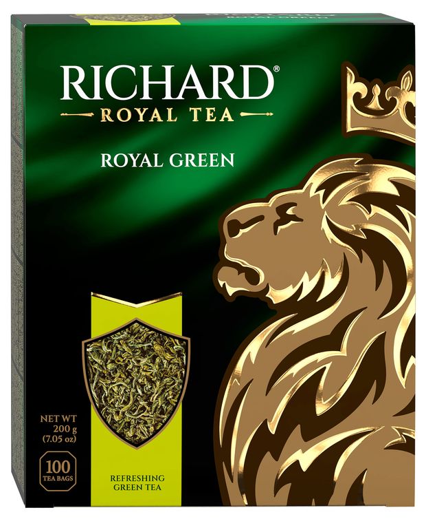 

Чай зеленый Richard Royal Green 100 пакетиков 200 г