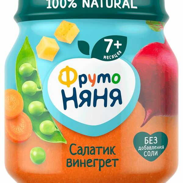 Пюре овощное ФрутоНяня салатик винегрет с 7 месяцев 110 г