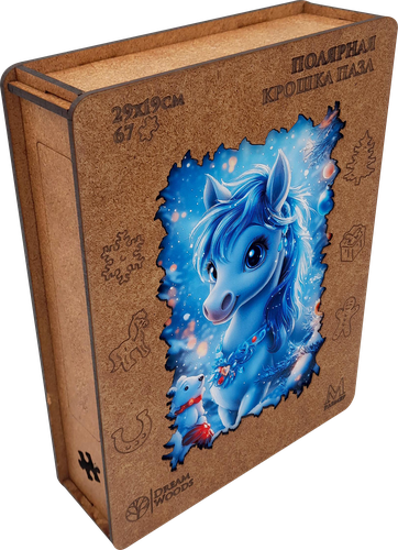 

Пазл DREAM WOODS Лошадки, фигурный, деревянный, 23х20см