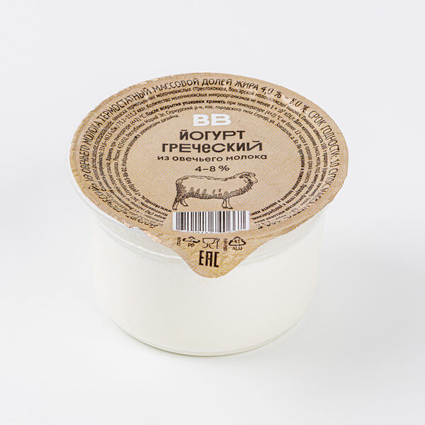 Йогурт греческий из овечьего молока 4-8% 100 г