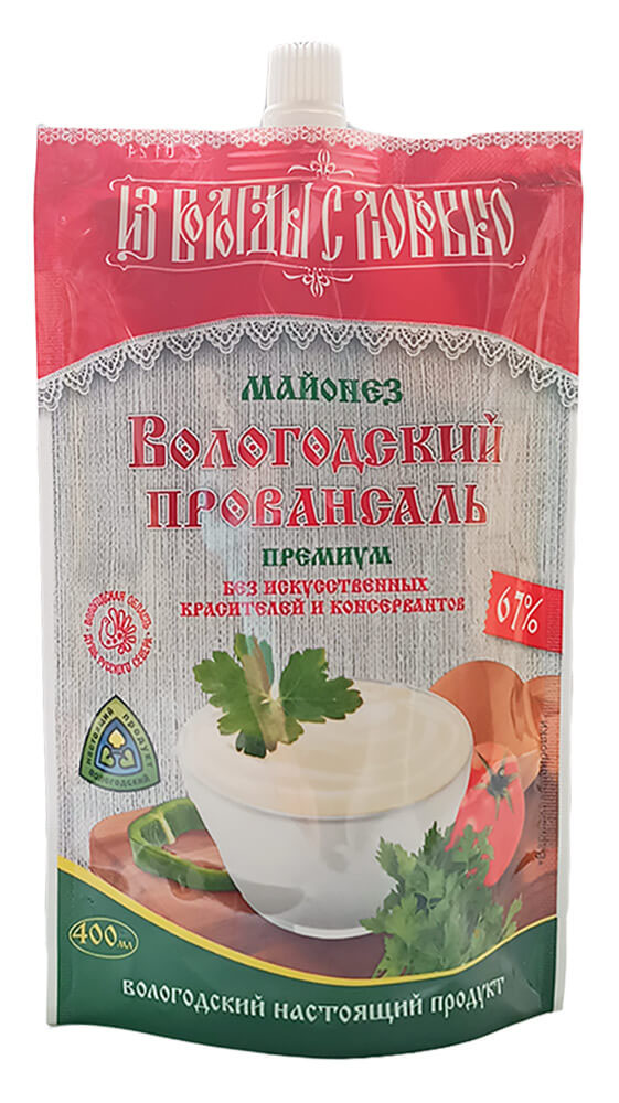 

Майонез Вологодский провансаль Премиум 67% 380 г