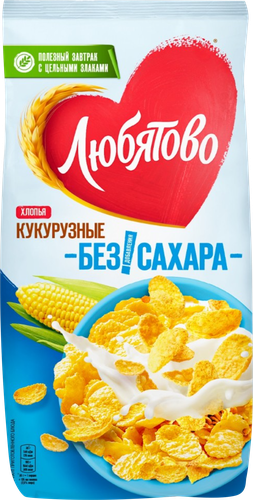 

Хлопья кукурузные Любятово Легкие 270 г