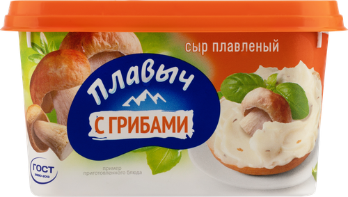 

Сыр плавленый ПЛАВЫЧ с грибами 45%, без змж, 400г