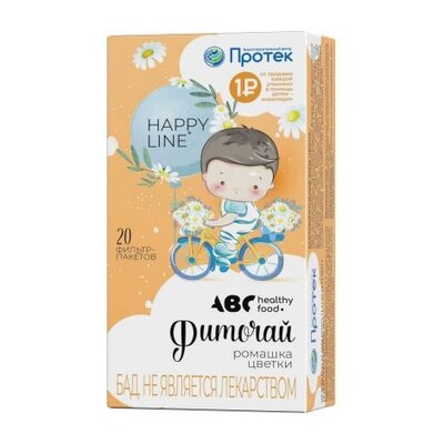 АБС Хелси Фуд (ABC Healthy Food) Линия счастья (Happy Line) Фиточай ромашка цветки фильтр-пакеты 20 шт.