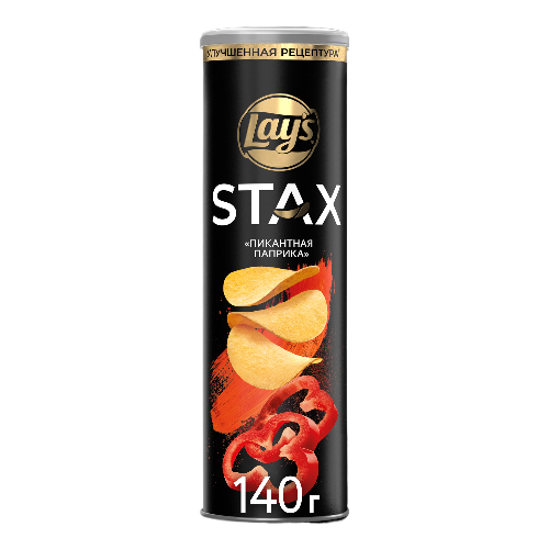 

Чипсы картофельные Lay's Stax Пикантная паприка 140 г