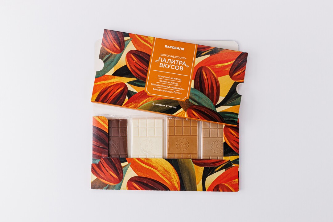 

Шоколад ассорти ВкусВилл Палитра вкусов, 100 г