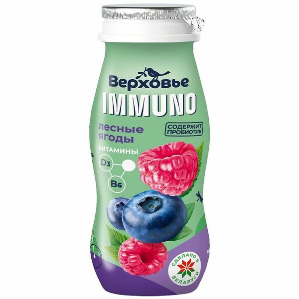 Продукт кисломолочный Верховье Immuno с лесными ягодами 1.5%, 90 г