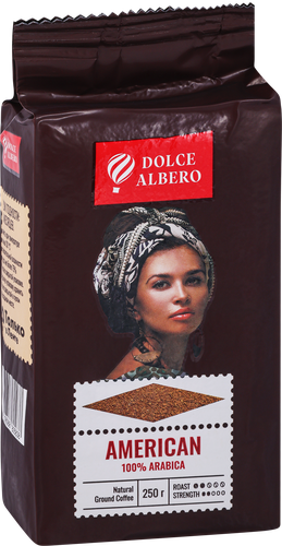 

Кофе молотый Dolce Albero American 100% arabic 250 г
