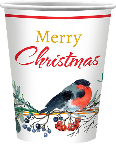 Стаканы бумажные ND Play Зеленая клетка, 250 мл, 6 шт.