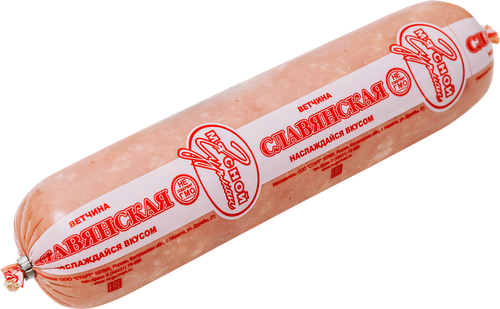 

Ветчина вареная Мясной гурман Славянская категория В вес