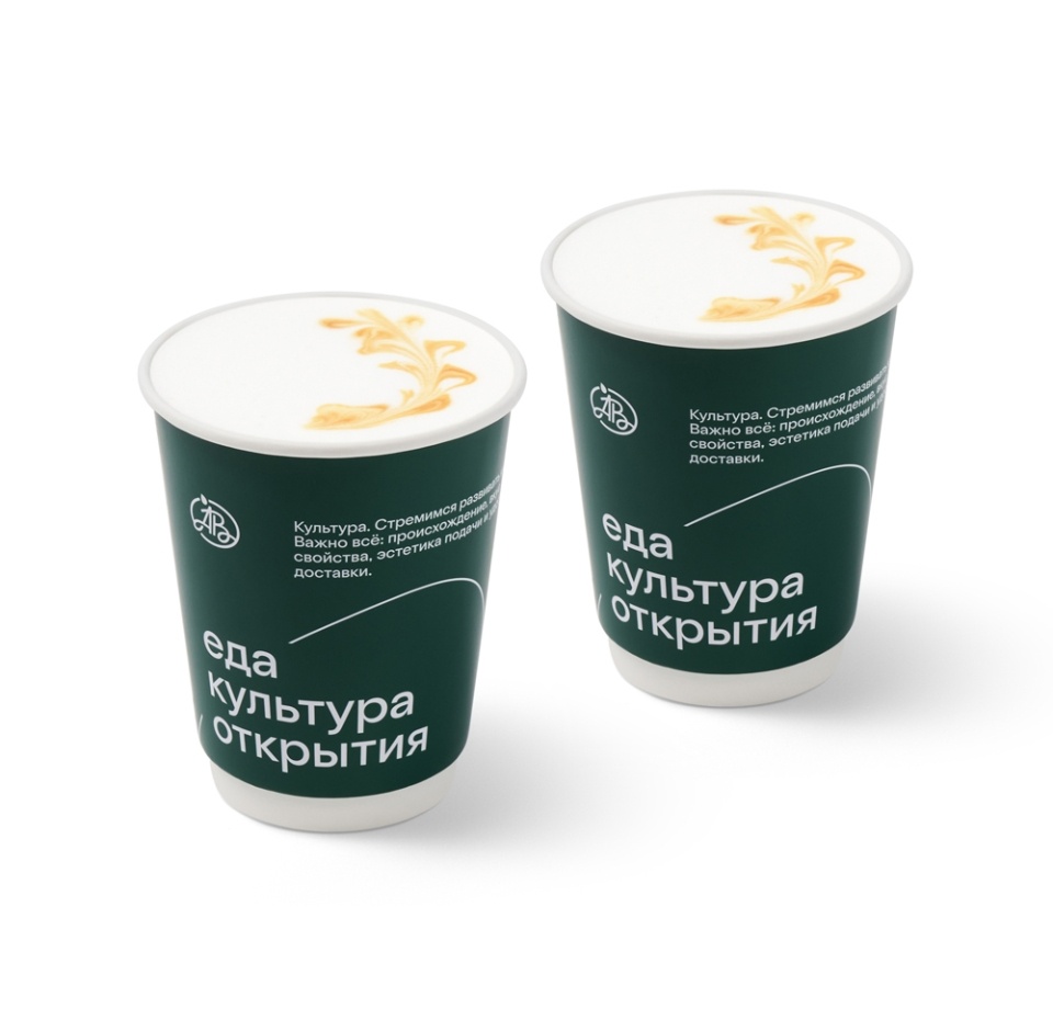 

Кофейная пара Азбука Вкуса Латте 400 мл 2 шт.