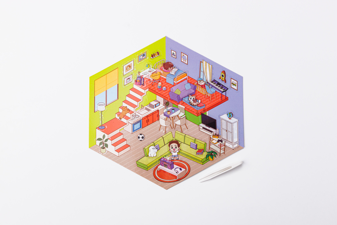 

Игровой набор ВкусВилл с наклейками Моя комната