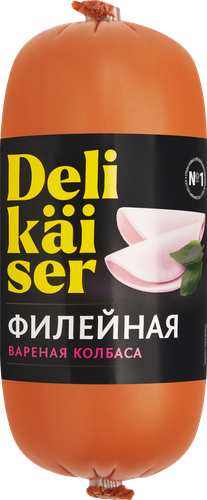 

Колбаса вареная Delikaiser Филейная из мяса цыплят, 300 г
