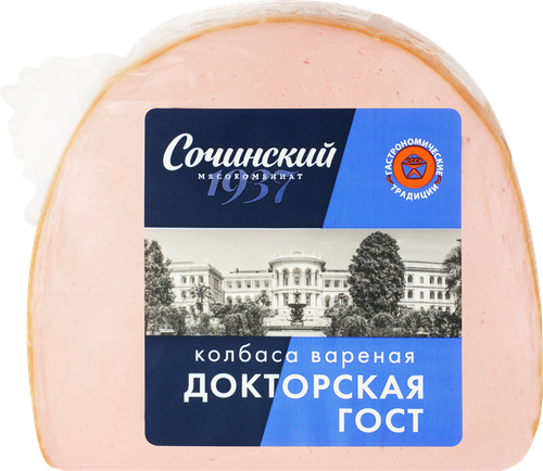

Колбаса вареная Сочинский мясокомбинат Докторская ГОСТ вес