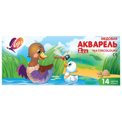 

Акварель Луч Zoo 14 цветов с кистью
