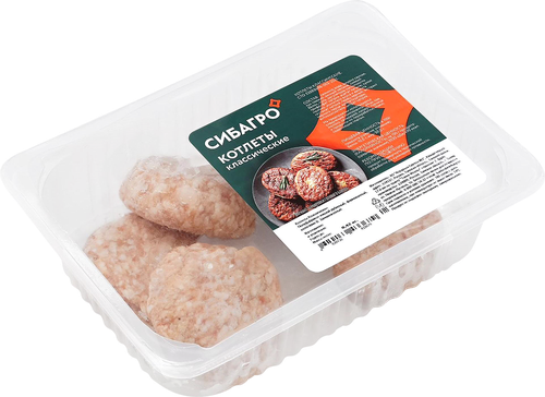 

Котлеты Сибагро Классические свиные замороженные 420 г