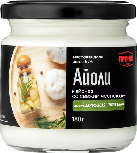 

Майонез Принто Айоли 67% 180 г