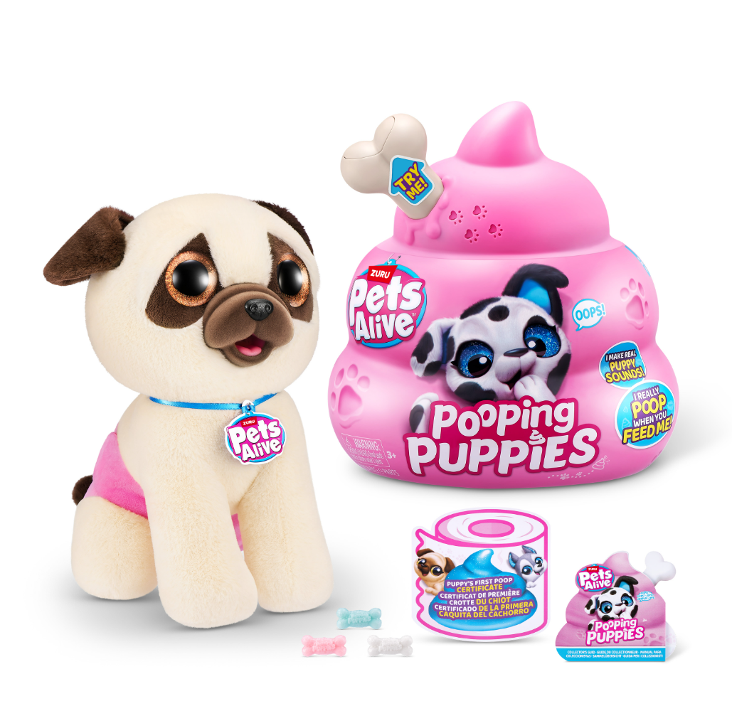 

Интерактивная игрушка Zuru Pets Alive Pooping Puppies Щенок с аксессуарами и звуком в ассортименте