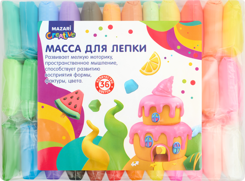 

Пластилин Mazari Creative суперлегкий 36 цветов
