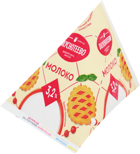 

Молоко ультрапастеризованное Вкуснотеево 3.2% 200 мл