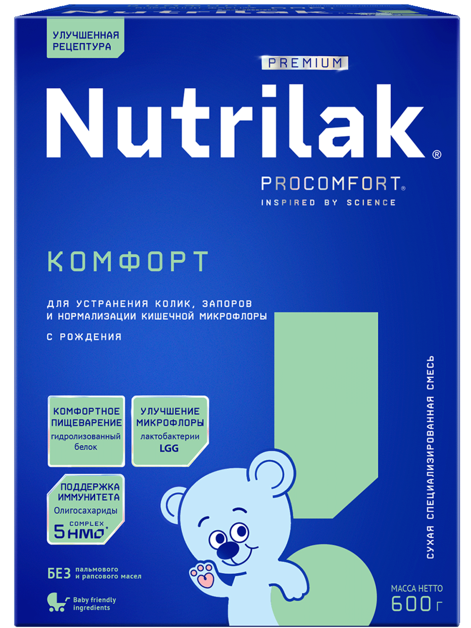 

Смесь Nutrilak Premium Комфорт с рождения 600 г