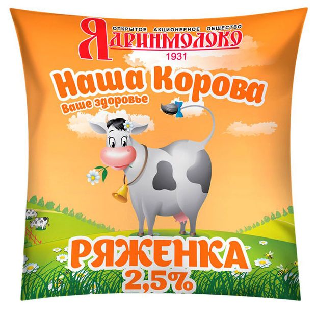 

Ряженка Наша Корова 2.5% 450 мл