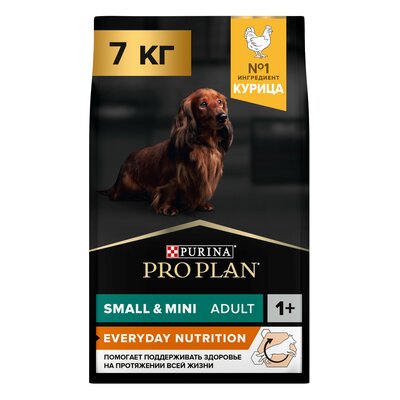 Сухой корм Pro Plan Ежедневное питание (Everyday Nutrition) для взрослых собак мелких и карликовых пород с высоким содержанием курицы 7 кг