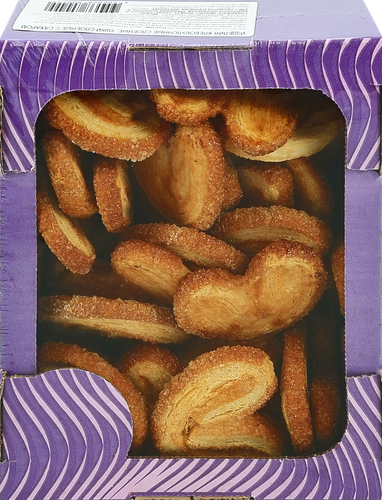 

Изделия хлебобулочные слоеные Delisse Ушки с сахаром, 400 г