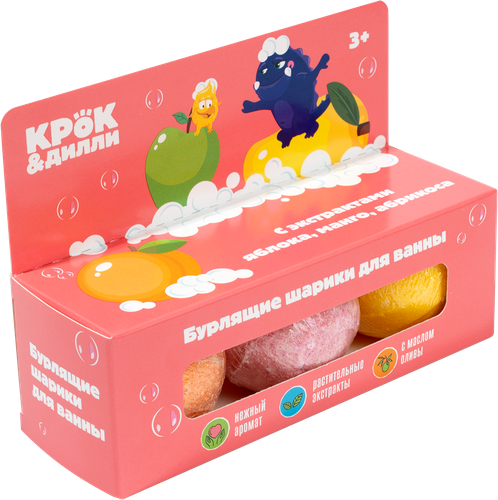 

Шарики бурлящие для ванны КРОК&ДИЛЛИ Розовый, 165г