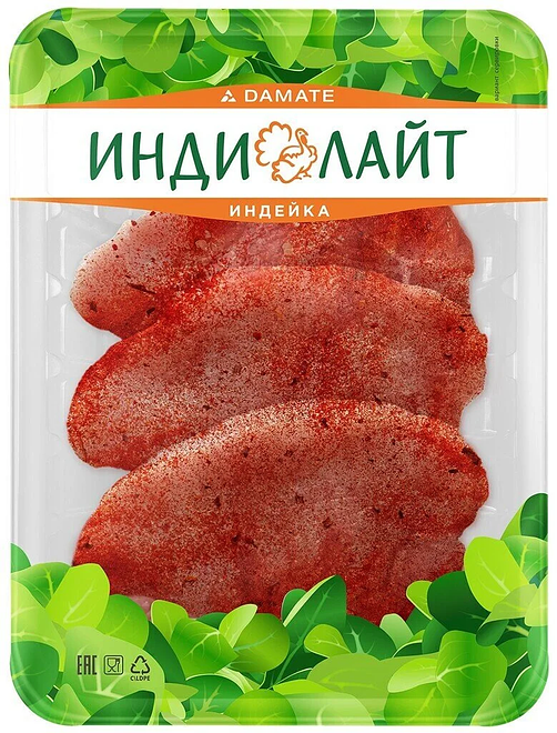

Стейк-экспресс Индилайт из филе грудки индейки в пряных специях охлажденный 350 г