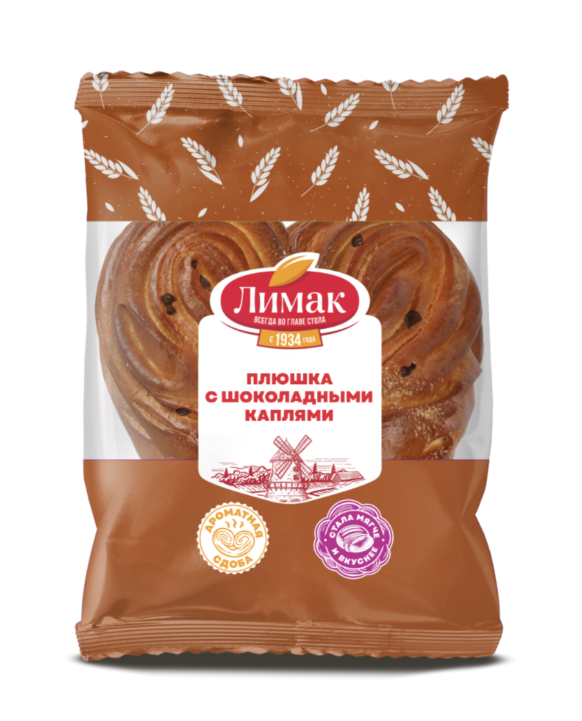 

Плюшка Лимак с шоколадными каплями 150 г