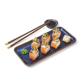 

Ролл с крабом и лососем Азбука Вкуса 6 шт. 220 г