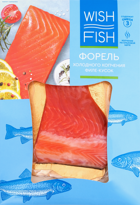 Форель слабосоленая Wish Fish филе-ломтики 100 г 