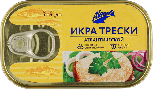 

Икра трески атлантической Aland пробойная 120 г