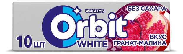 

Жевательная резинка Orbit White Гранат-малина 13.6 г