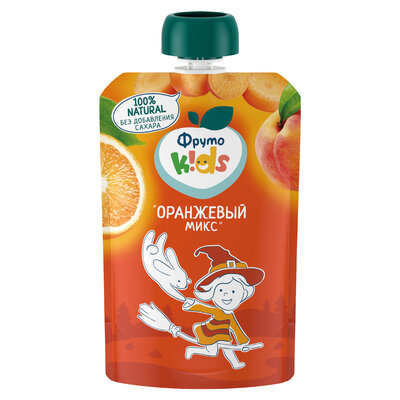 Пюре ФрутоКидс (ФрутоKids) Оранжевый микс 90 г дизайн упаковки в ассортименте