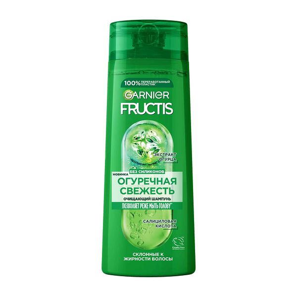 Шампунь укрепляющий Garnier Fructis Огуречная свежесть для волос склонных к жирности 400 мл