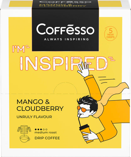 

Кофе молотый Coffesso Inspired с ароматом манго и морошки 5 шт. по 10 г