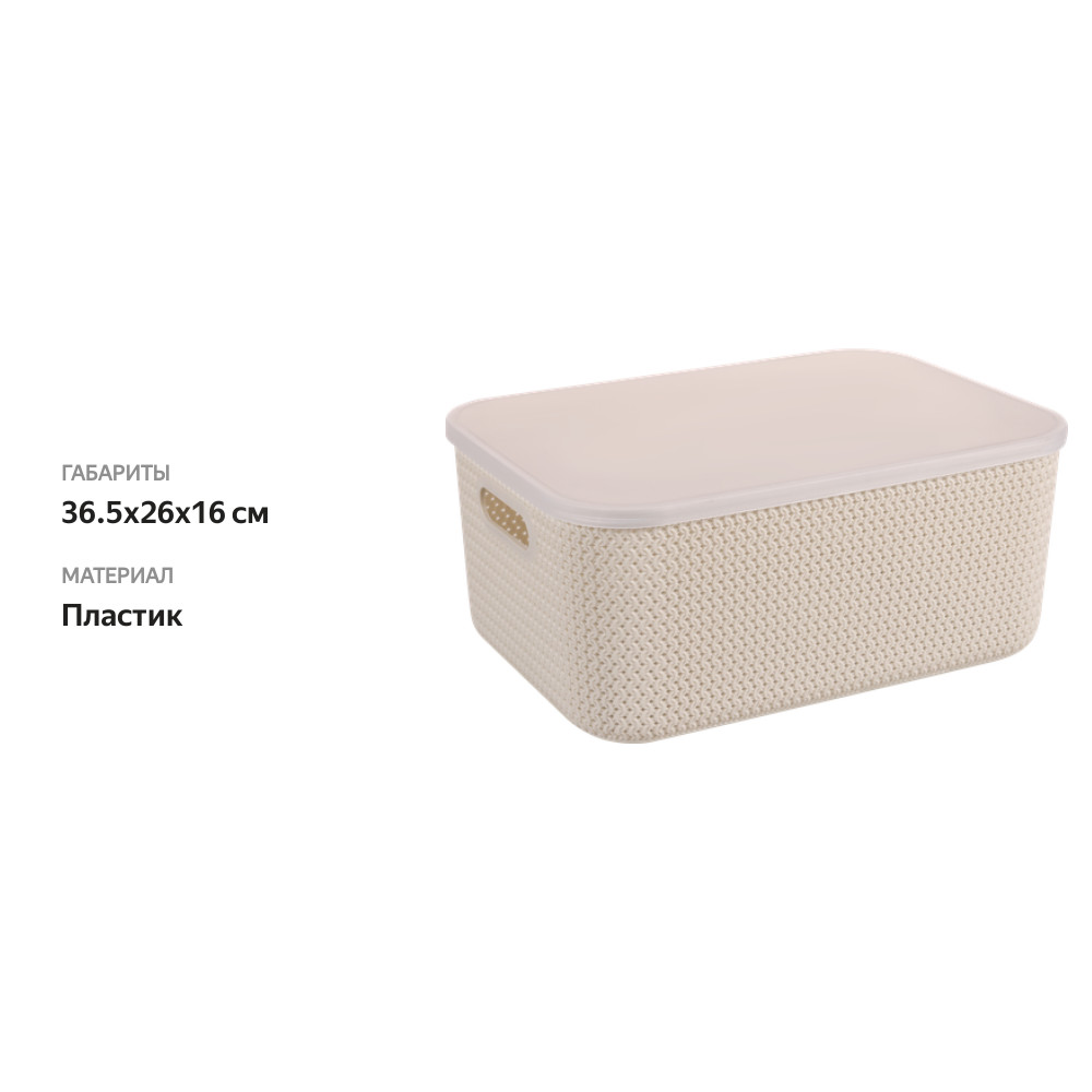 

Корзина для хранения HOMECLUB Autumn Blues 36,5х26х16см, с крышкой, пластик, Арт. BA801